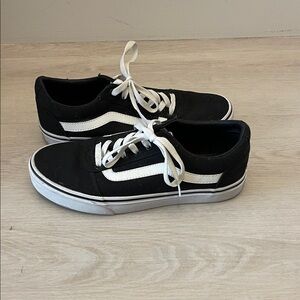 Vans Women’s Classic Black and White Sneakers